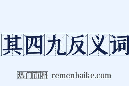 其四九反义词是什么意思的图片